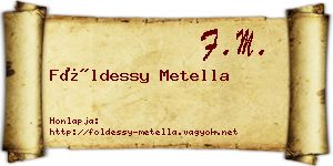 Földessy Metella névjegykártya
